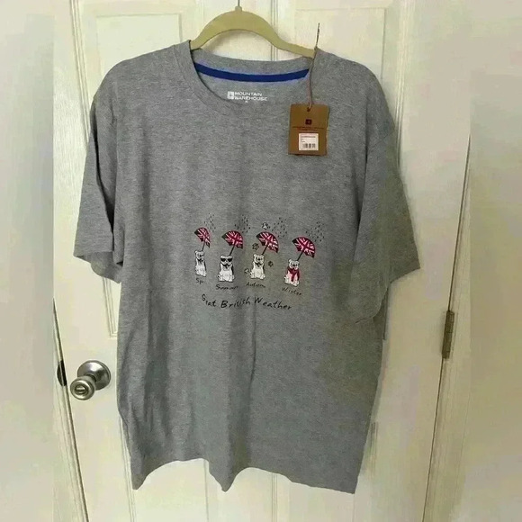 Mountain Warehouse Men's T-Shirt Great British Weather Graphic Print Size XL - Picture 1 of 6